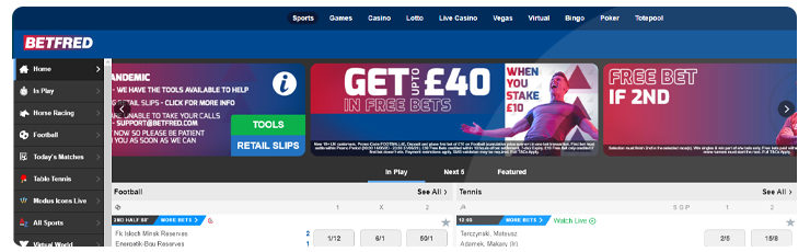 bookmaker betfred