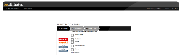 registration at betclic affiliate