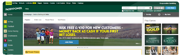 paddy power bookmaker