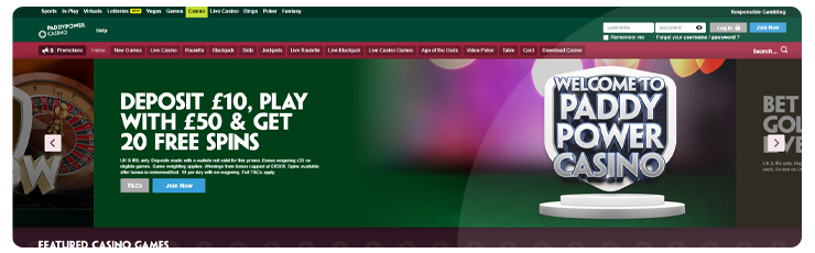 paddy power casino